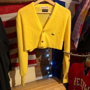 lacoste cropped sweater